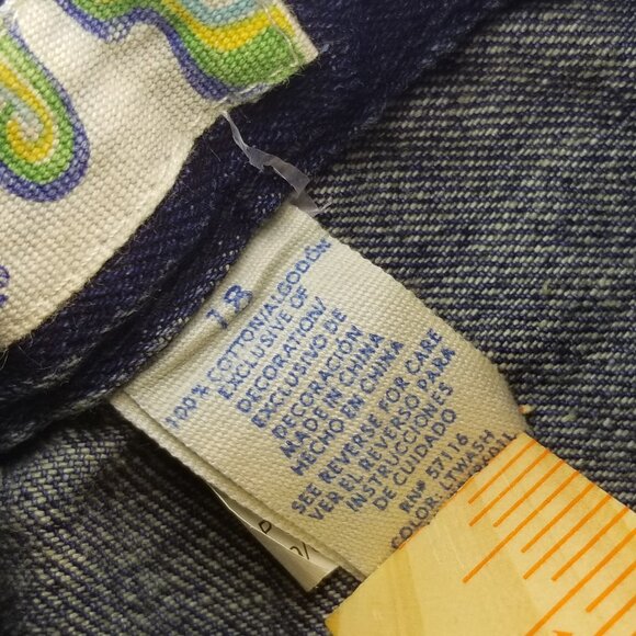 OP Jeans Youth 18 Bootcut Blue Baggy Fit Denim Wide Leg Skater Y2K Retro Vintage - Picture 8 of 9